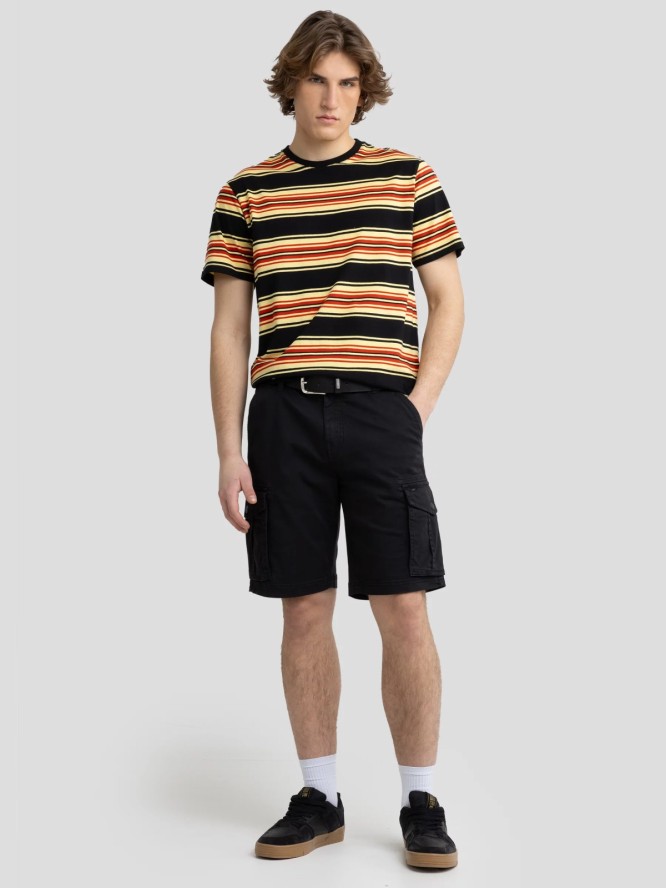 Szorty męskie z kieszeniami cargo czarne Morrise 906