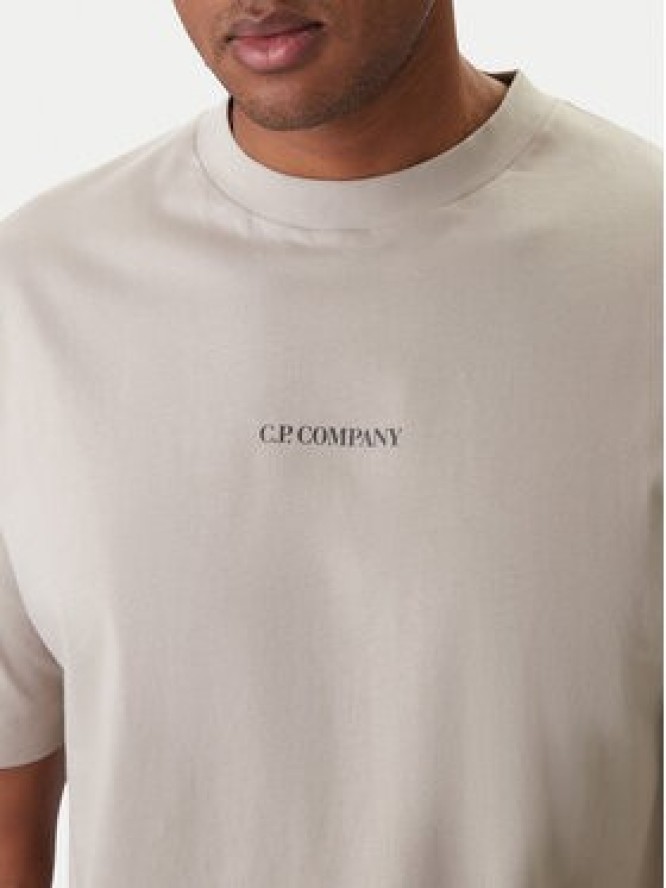 C.P. Company T-Shirt 20CMTS087A005100W Beżowy Regular Fit