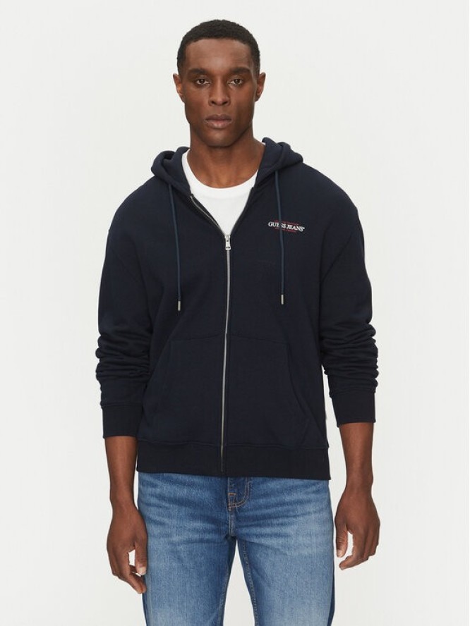 Guess Jeans Bluza M5RQ45 KCPR1 Granatowy Regular Fit