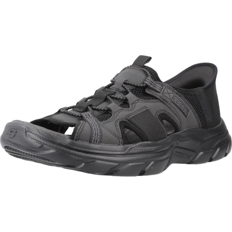 Sandały SKECHERS SLIP-INS REVOLTED SS Czarny