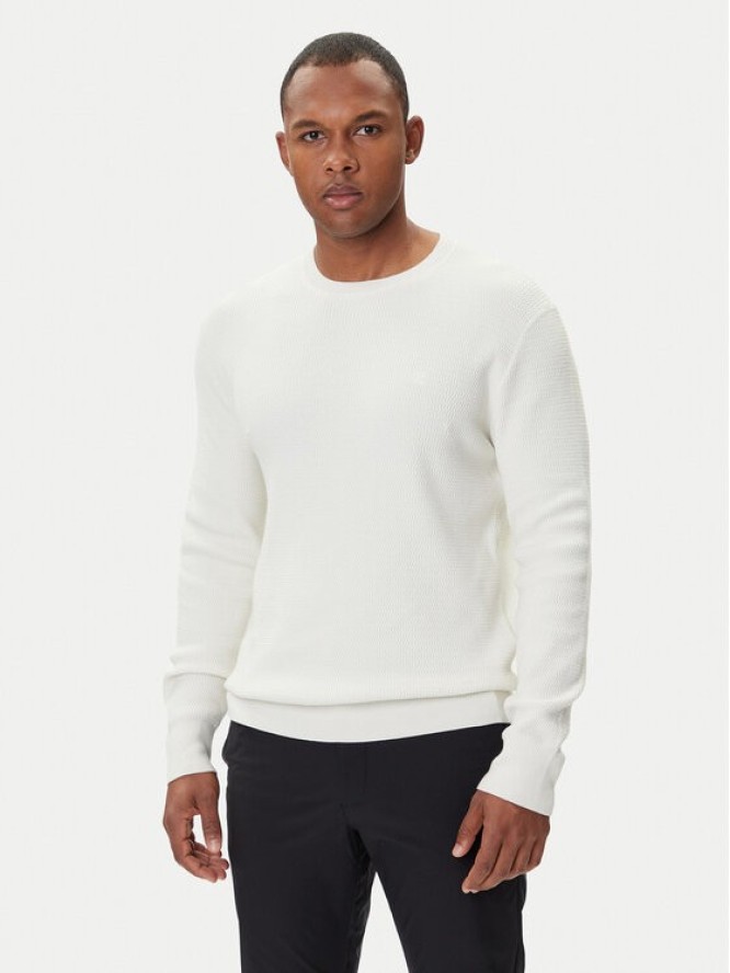 Calvin Klein Sweter LV04LB327G Écru Regular Fit