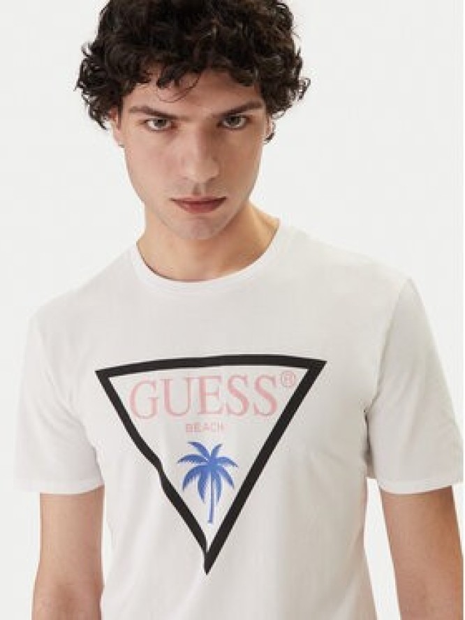 Guess T-Shirt F6GI09 J1314 Biały Slim Fit