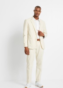 Garnitur z przewiewnej mieszanki lnu (komplet 2-cz.), regular fit