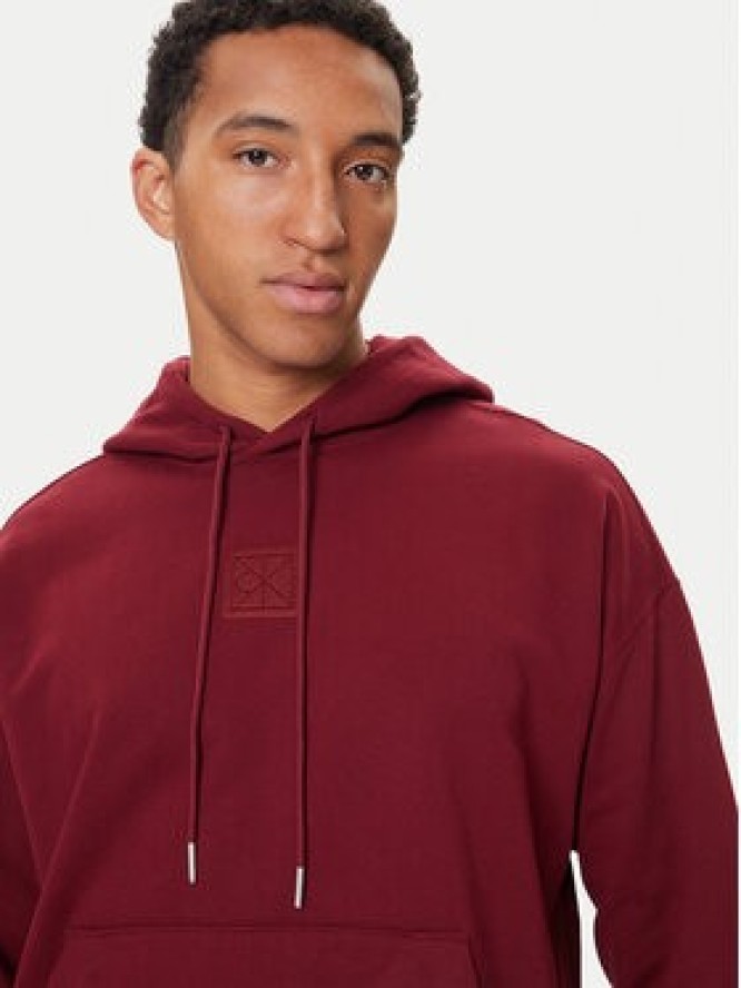 Calvin Klein Bluza LV14LD225G Bordowy Regular Fit