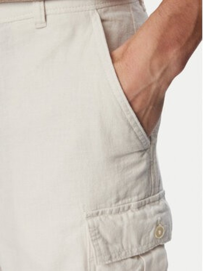 Calvin Klein Jeans Spodnie cargo LV04RF611G Beżowy jasny Relaxed Fit