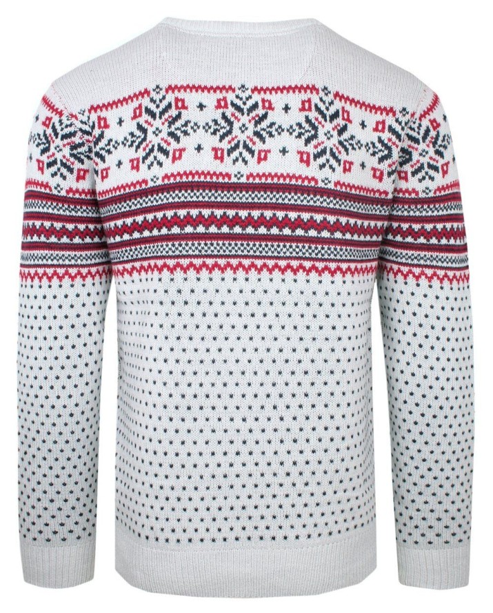 Jasny, Świąteczy Sweter z Norweskim Wzorem - Brave Soul