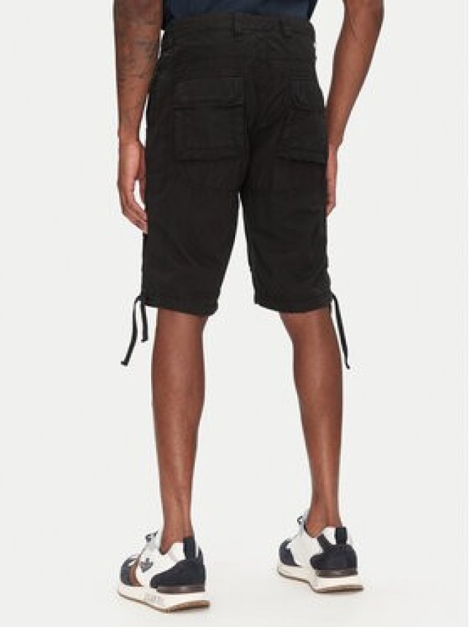 Aeronautica Militare Szorty materiałowe 251BE041CT1122 Czarny Regular Fit