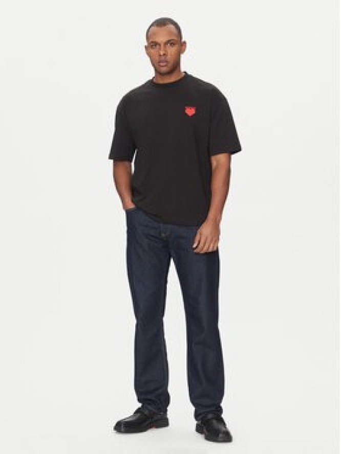 HUGO T-Shirt Dewdam 50530557 Czarny Relaxed Fit