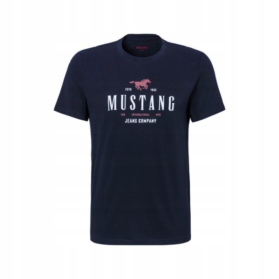 Męski T-Shirt Mustang Style Alex C Print Dark Sapphire 1016683 4136
