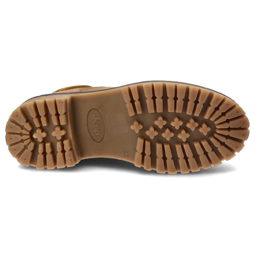 Brązowe Botki Jeep Stylowe Obuwie Męskie