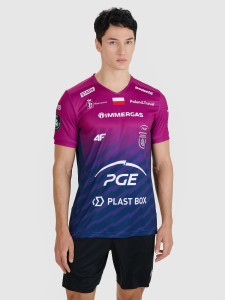 4F Koszulka meczowa replika wyjazdowa Liga Mistrzów CEV z sezonu 2024/25 męska 4F x Projekt Warszawa - multikolor XS