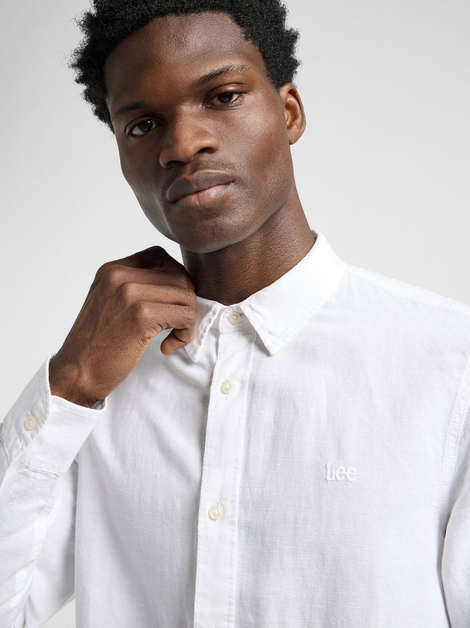 LEE MĘSKA KOSZULA LEE PATCH SHIRT BRIGHT WHITE 112364230