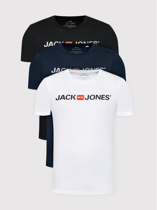 Jack & Jones Komplet 3 t-shirtów Corp Logo 12191330 Kolorowy Slim Fit
