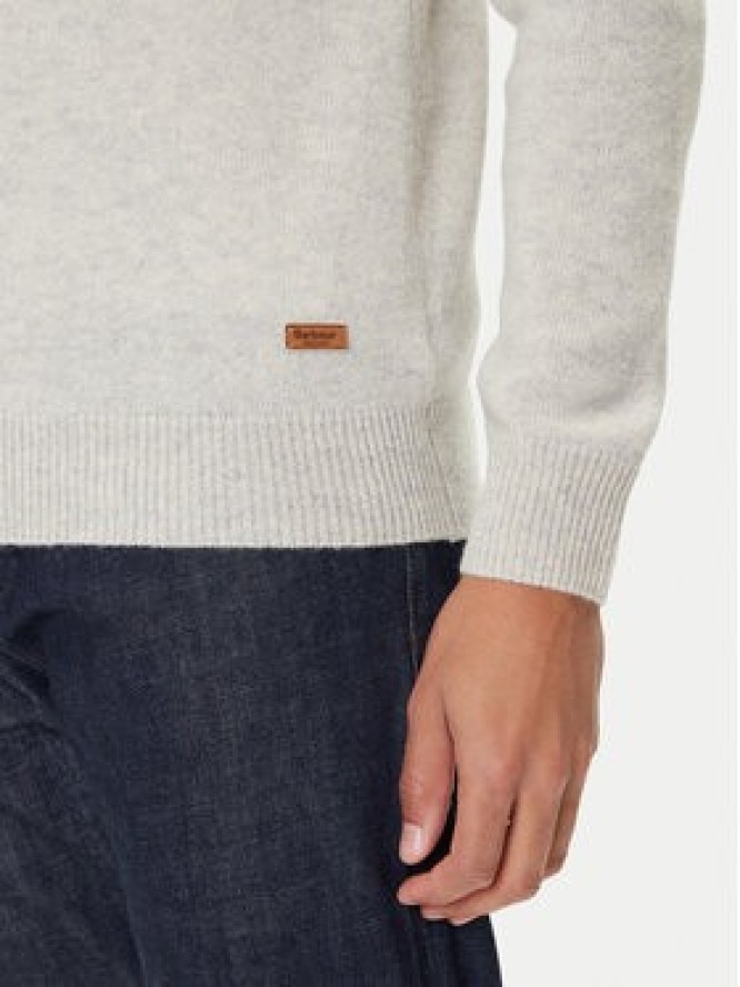 Barbour Sweter Patch Half Zip MKN0585BE14 Beżowy Regular Fit