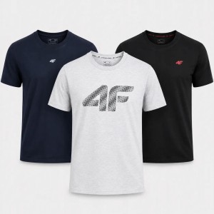 KOMPLET KOSZULEK MĘSKICH 4F T-SHIRT ZESTAW 3PAK