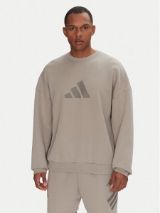 adidas Bluza Future Icons 3 Bar Logo JI8771 Beżowy Loose Fit