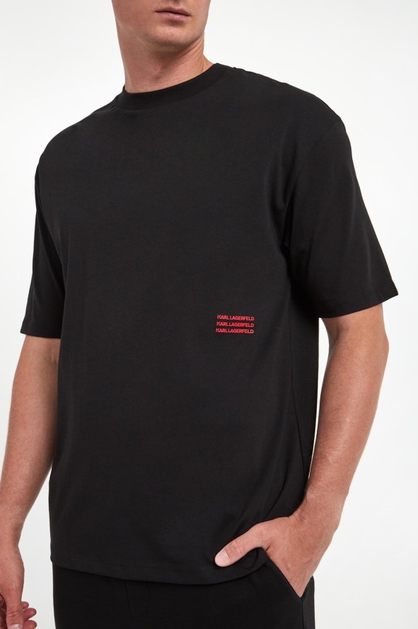 T-shirt męski z logo KARL LAGERFELD