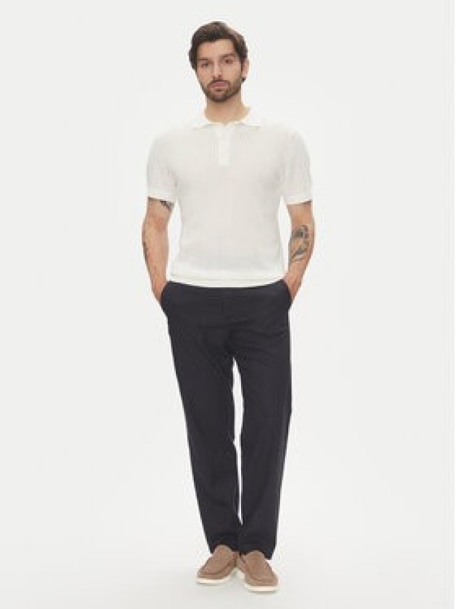 Lindbergh Spodnie materiałowe 30-008031 Granatowy Relaxed Fit