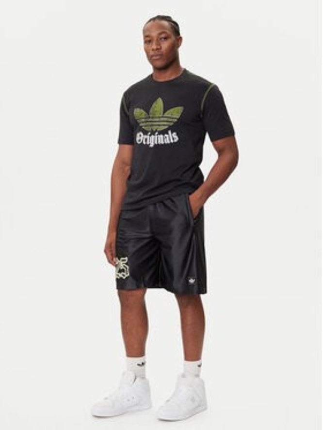 adidas Szorty sportowe Number Graphic JY2769 Czarny Loose Fit