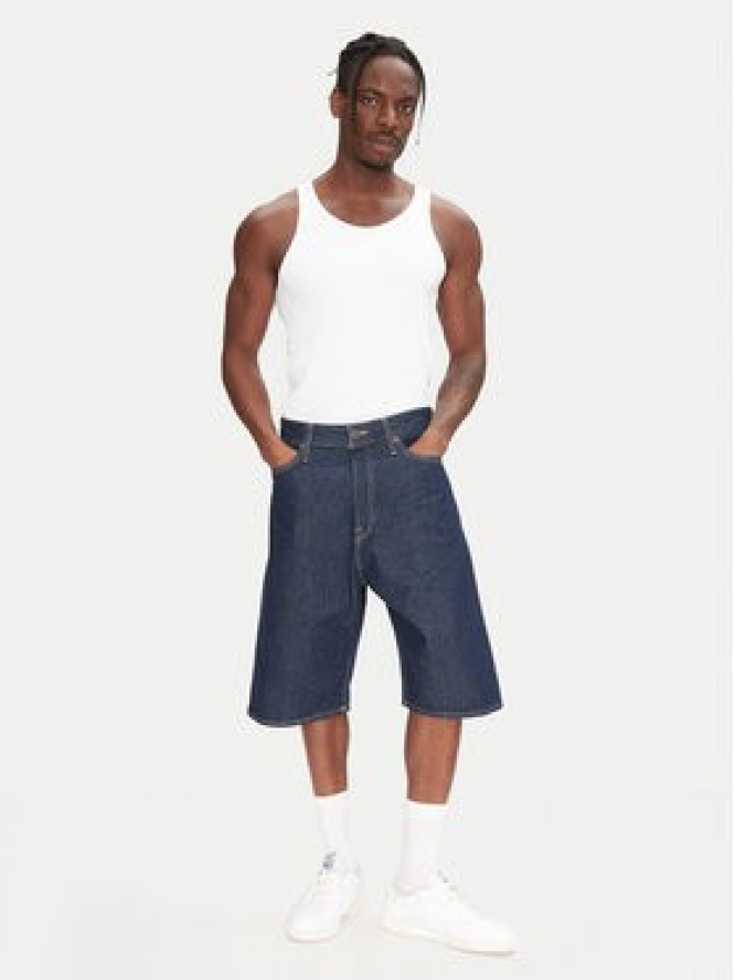 Jack & Jones Szorty jeansowe Ron 12272214 Granatowy Baggy Fit