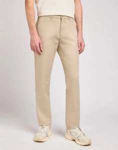 MESKIE SPODNIE MATERIALOWE LEE REGULAR CHINO STONE 112342929