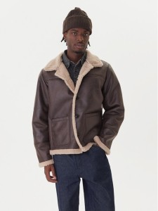Jack & Jones Kurtka z imitacji skóry Cambridge 12282946 Brązowy Regular Fit