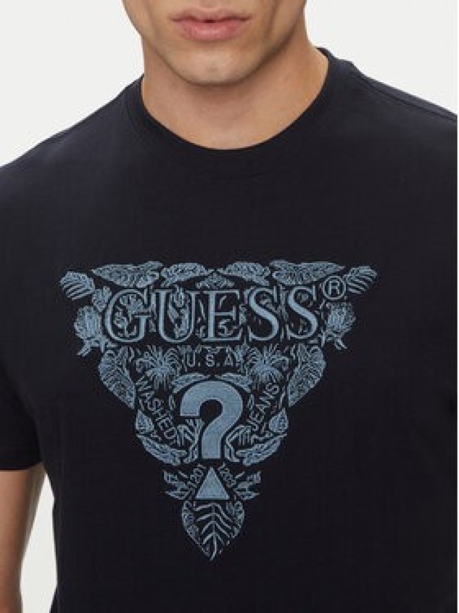 Guess T-Shirt M5GI16 K8FQ4 Granatowy Regular Fit
