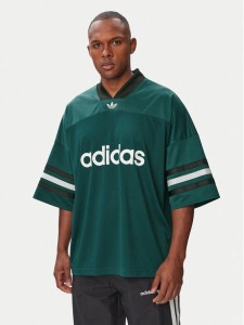 adidas T-Shirt Adicolor KR1401 Zielony Loose Fit