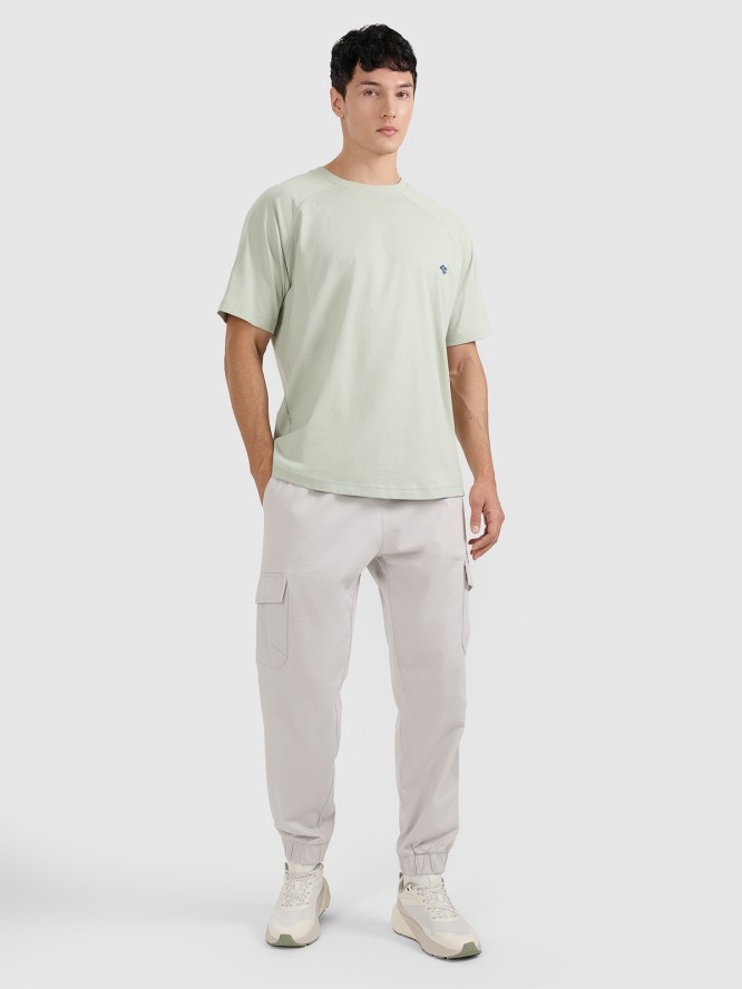 4F T-shirt oversize gładki męski - turkusowy XXL