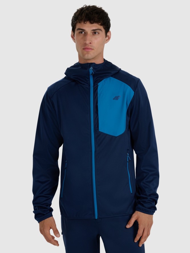 4F Kurtka softshell wiatroodporna membrana 8000 męska - granatowa L
