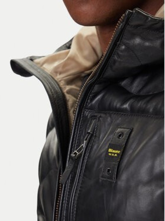 Blauer Kurtka skórzana 25WBLUL01314 007012 Czarny Regular Fit