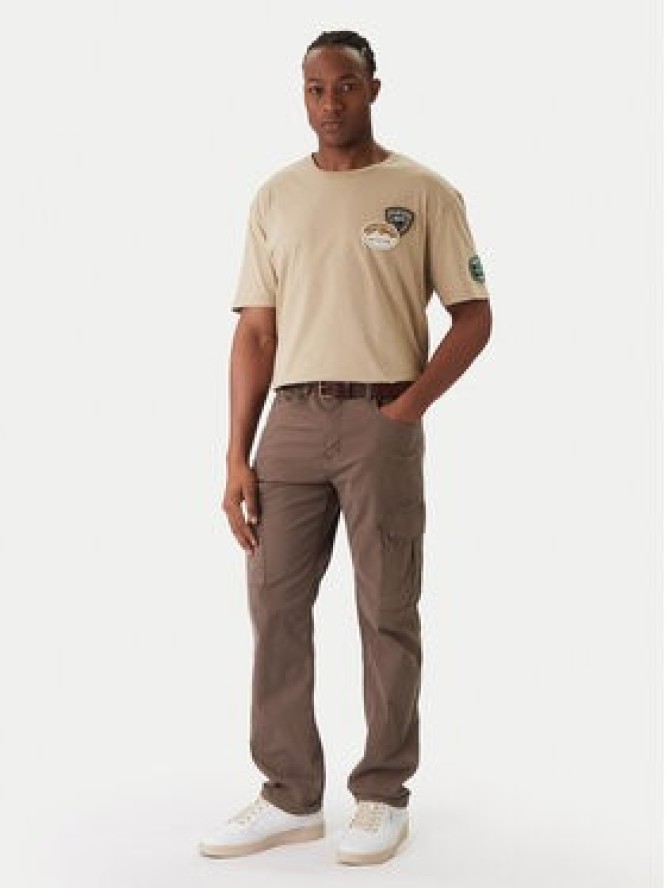 Guess T-Shirt M6RI07 KBW41 Beżowy Regular Fit