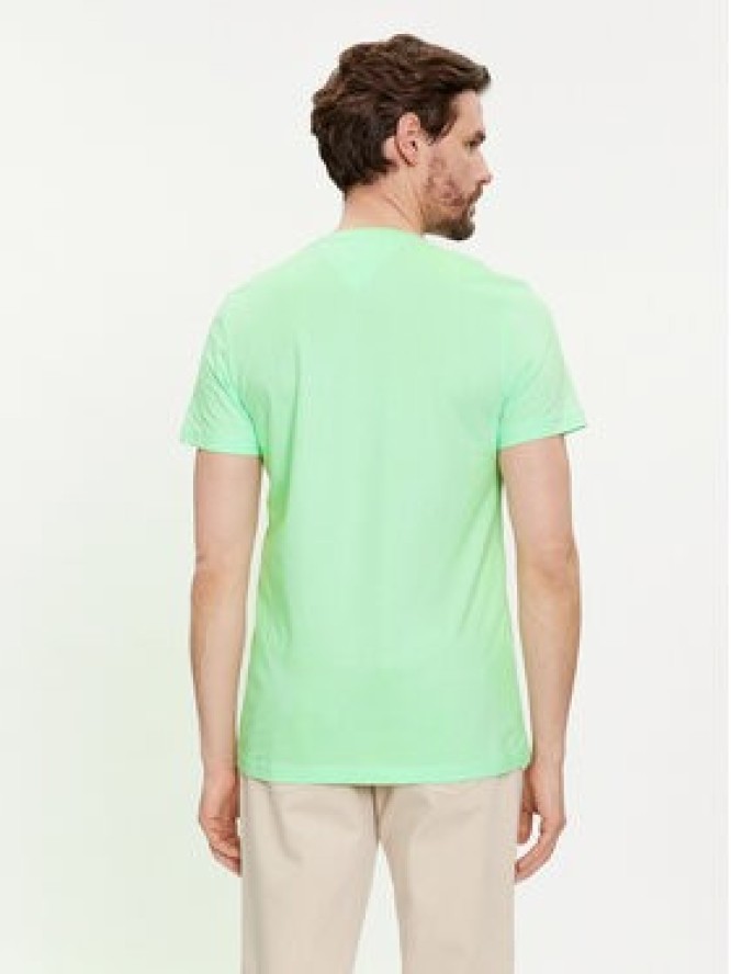 Tommy Hilfiger T-Shirt Logo MW0MW11797 Zielony Slim Fit