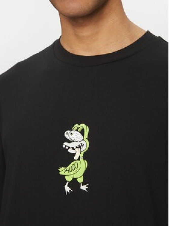 HUGO T-Shirt Nutongo 50533391 Czarny Regular Fit