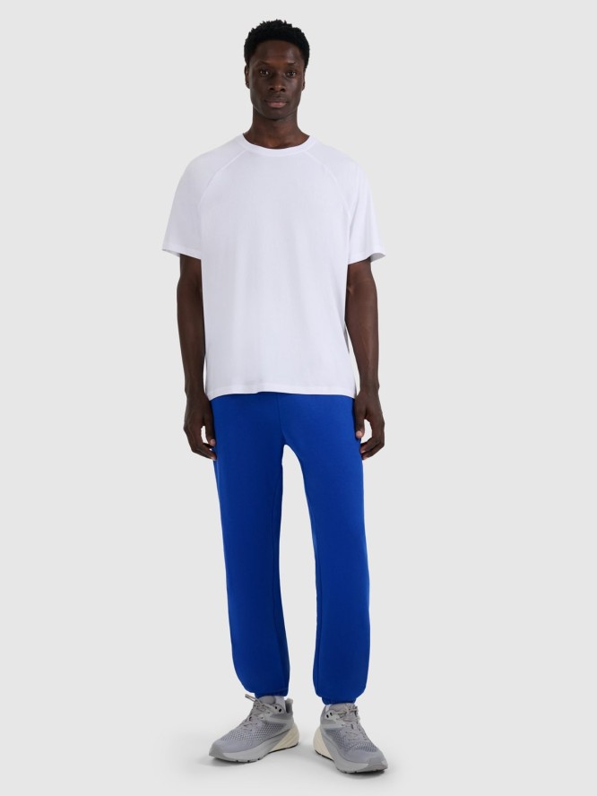 4F T-shirt oversize gładki męski - biały M