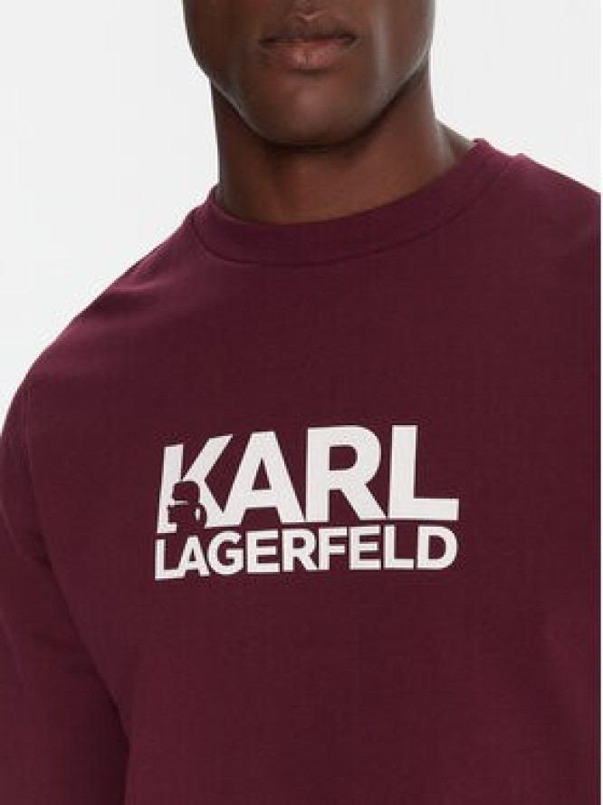 KARL LAGERFELD Bluza 705091 554917 Bordowy Regular Fit