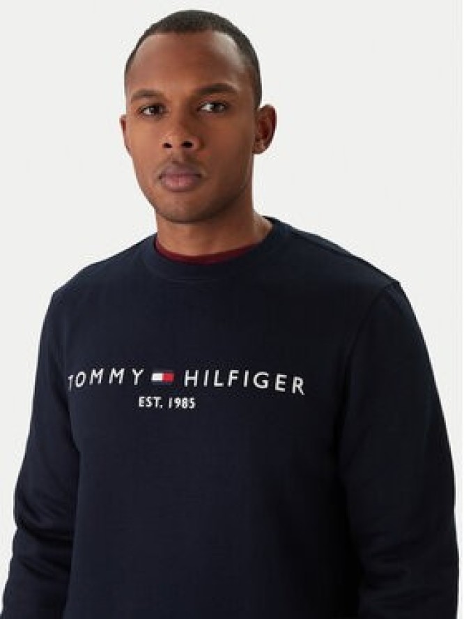 Tommy Hilfiger Bluza Logo MW0MW11596 Granatowy Regular Fit