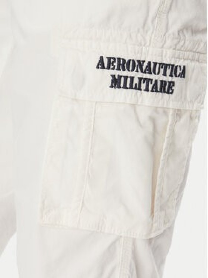 Aeronautica Militare Szorty materiałowe 251BE066CT1122 Biały Regular Fit