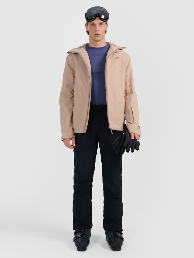 4F Kurtka narciarska membrana 5000 męska - beżowa 3XL