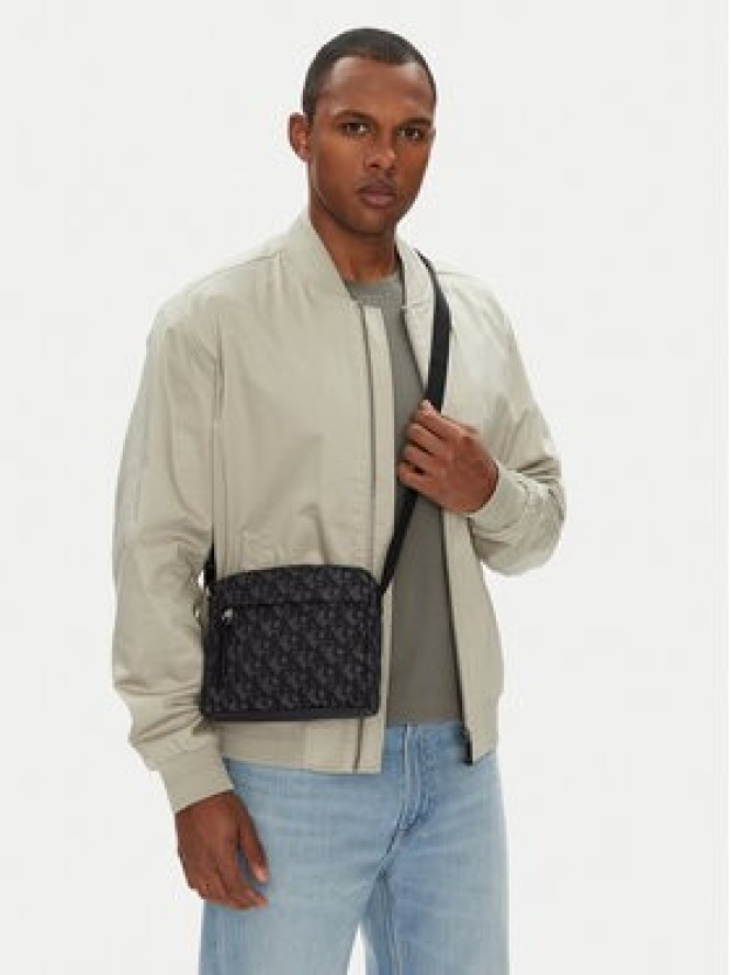 Calvin Klein Saszetka Slouched Monogram Mini Zip Fligh LV04G3175G Czarny