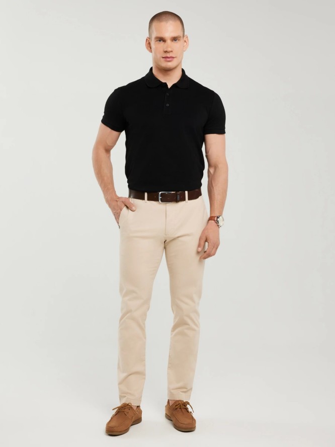 Spodnie męskie chinosy beżowe Erhat 805