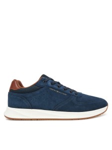 Tommy Hilfiger Sneakersy Premium Suede Hybrid FM0FM05690 Granatowy