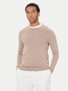 Tommy Hilfiger Sweter Essential Ssnl MW0MW39999 Beżowy Regular Fit