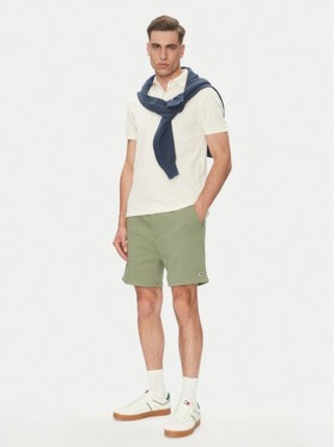 Tommy Jeans Szorty sportowe Flag Beach DM0DM21931 Zielony Regular Fit