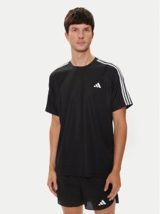 adidas Koszulka techniczna Train Essentials 3-Stripes IB8150 Czarny Regular Fit