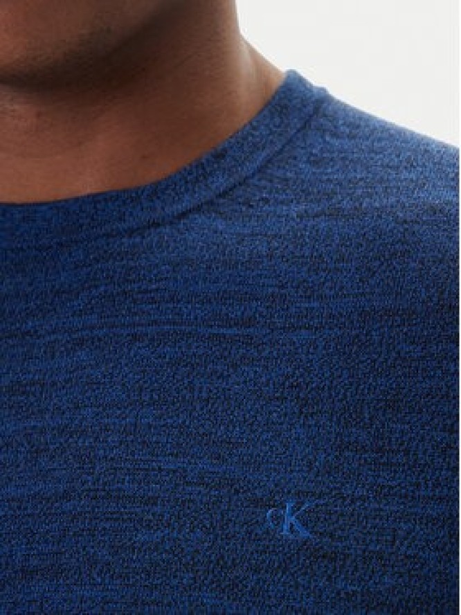 Calvin Klein Sweter LV04LB305G Granatowy Regular Fit