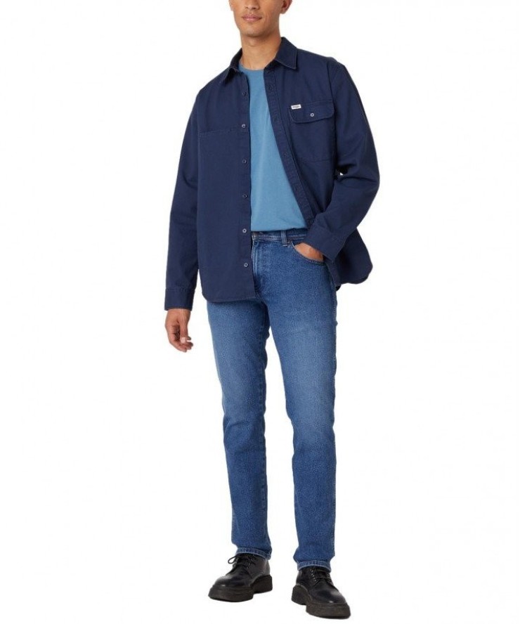 WRANGLER TEXAS SLIM MĘSKIE SPODNIE JEANSOWE JEANSY COOL SHADE W12SYLZ88 112330697