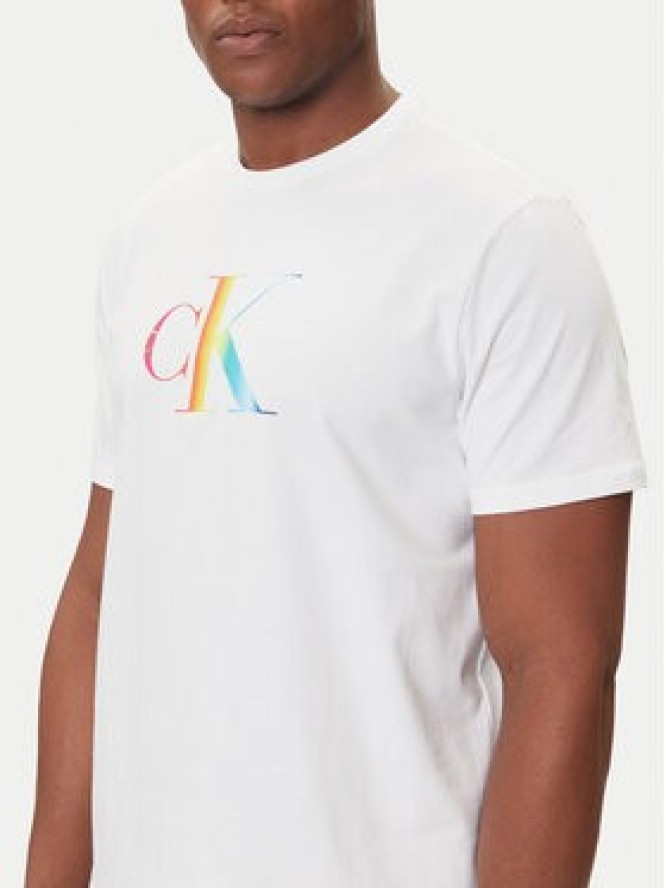 Calvin Klein Jeans T-Shirt Pride Graphic LV04RC800G Biały Regular Fit