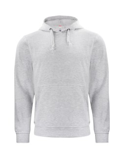 clique Basic Hoody bluza z kapturem unisex, materiał stabilizowany – ash
