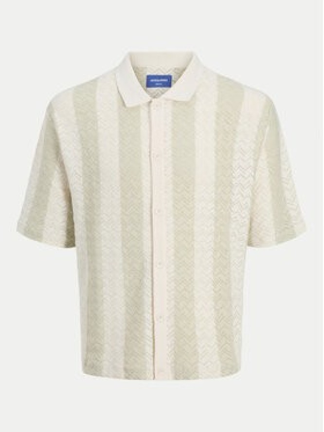 Jack & Jones Koszula Tyler 12272863 Écru Loose Fit